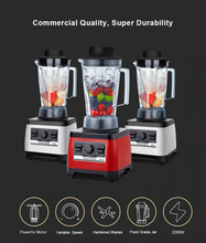 Load image into Gallery viewer, 2200W 3HP Heavy Duty Commercial Fruit Vegetable Bar Blender Mixer | High Performance Professional Restaurant Food Processor | Ice Crusher &amp; Smoothie, Shake Maker 2L Large Capacity Countertop High Speed Machine | Best Electric Kitchen Ninja Vitamix Blendtec Blenders Buy Online Commercial Blenders for Sale Price Reviews 2 year warranty