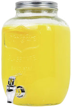 Load image into Gallery viewer, 1 Gallon Premium Mason Jar Glass Drink Dispenser with Stainless Steel Spigot-The H2O Water Bottles-1 Gallon-The H2O™ Water Bottles - Buy Now Order For Sale Best Price Online Shop Purchase Review Amazon Walmart Best Buy Free Shipping