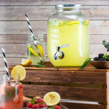 Load image into Gallery viewer, 1 Gallon Premium Mason Jar Glass Drink Dispenser with Stainless Steel Spigot-The H2O Water Bottles-1 Gallon-The H2O™ Water Bottles - Buy Now Order For Sale Best Price Online Shop Purchase Review Amazon Walmart Best Buy Free Shipping