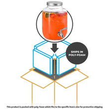 Load image into Gallery viewer, 1 Gallon Premium Mason Jar Glass Drink Dispenser with Stainless Steel Spigot-The H2O Water Bottles-1 Gallon-The H2O™ Water Bottles - Buy Now Order For Sale Best Price Online Shop Purchase Review Amazon Walmart Best Buy Free Shipping