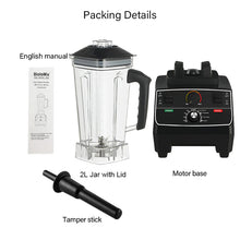 Load image into Gallery viewer, 2200W 3HP Heavy Duty Commercial Fruit Vegetable Bar Blender Mixer | High Performance Professional Restaurant Food Processor | Ice Crusher &amp; Smoothie, Shake Maker 2L Large Capacity Countertop High Speed Machine | Best Electric Kitchen Ninja Vitamix Blendtec Blenders Buy Online Commercial Blenders for Sale Price Reviews