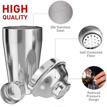 Load image into Gallery viewer, Heavy Duty 12-Piece Stainless Steel Bartender Kit | Bar Tool Set with Stylish Bamboo Stand | New-The H2O™ Water Bottles-The H2O™ Water Bottles - Buy Now Order For Sale Best Price Online Shop Purchase Review Amazon Walmart Best Buy Free Shipping