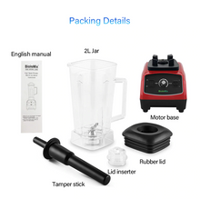 Load image into Gallery viewer, 2200W 3HP Heavy Duty Commercial Fruit Vegetable Bar Blender Mixer | High Performance Professional Restaurant Food Processor | Ice Crusher &amp; Smoothie, Shake Maker 2L Large Capacity Countertop High Speed Machine | Best Electric Kitchen Ninja Vitamix Blendtec Blenders Buy Online Commercial Blenders for Sale Price Reviews