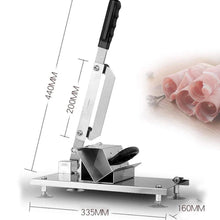 Load image into Gallery viewer, Professional Deli Slicing Tool for Frozen Meat Pastry Cheese Vegetable Potato Carrot Slicer Machine 304 Stainless Steel Manual Meat Bacon Pork Cutter Slicer | Meat &amp; Vegetable Slicing Machine for Deli Restaurants | Commercial &amp; Home | Beef Mutton Roll Cutting Slicers for Hot Pot Lover | Mozzarella Cheese Slicer