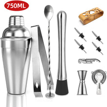 Load image into Gallery viewer, Heavy Duty 12-Piece Stainless Steel Bartender Kit | Bar Tool Set with Stylish Bamboo Stand | New-The H2O™ Water Bottles-The H2O™ Water Bottles - Buy Now Order For Sale Best Price Online Shop Purchase Review Amazon Walmart Best Buy Free Shipping