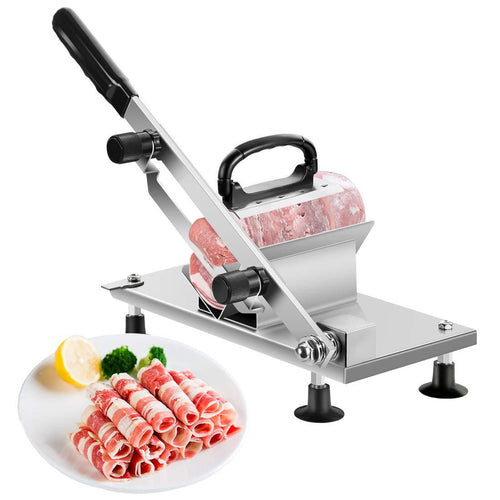 Heavy Duty 304 Stainless Steel Manual Frozen Meat Slicer | Meat & Vegetable Slicing Machine | Commercial & Home