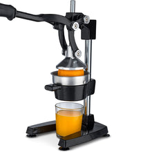 Load image into Gallery viewer, Buy the best heavy duty, commercial, hand held press, manual orange pomegranate citrus squeezer. Professional restaurant, industrial kitchen, bar, street shop. Hand operated traditional orange juicer for sale buy order online 304 stainless steel price reviews cast iron