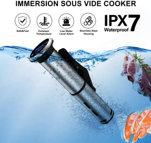 1000W Pro Sous Vide Cooker Machine + Automatic Vacuum Sealer Machine + Sous Vide Cooking Container + 15 Sealer Bags | Professional Chef Series Stainless Steel Sous Vide Immersion Circulator Heater for Sale Best Price Reviews Order Online Free Shipping Walmart Costco Amazon Best Buy Ebay Target Anova