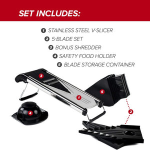 Pro Chef Series™ V Blade 5-in-1 Mandoline Slicer