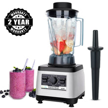 Load image into Gallery viewer, 2200W 3HP Heavy Duty Commercial Fruit Vegetable Bar Blender Mixer | High Performance Professional Restaurant Food Processor | Ice Crusher &amp; Smoothie, Shake Maker 2L Large Capacity Countertop High Speed Machine | Best Electric Kitchen Ninja Vitamix Blendtec Blenders Buy Online Commercial Blenders for Sale Price Reviews 2 year warranty