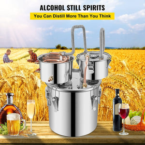 100% STAINLESS STEEL PRO ALCOHOL DISTILLER KIT | 3 POTS