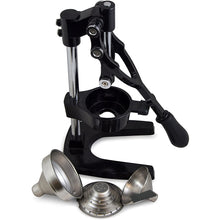 Load image into Gallery viewer, Buy the best heavy duty, commercial, hand held press, manual orange pomegranate citrus squeezer. Professional restaurant, industrial kitchen, bar, street shop. Hand operated traditional orange juicer for sale buy order online 304 stainless steel price reviews cast iron