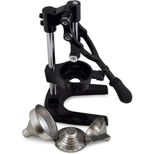 Buy the best heavy duty, commercial, hand held press, manual orange pomegranate citrus squeezer. Professional restaurant, industrial kitchen, bar, street shop. Hand operated traditional orange juicer for sale buy order online 304 stainless steel price reviews cast iron