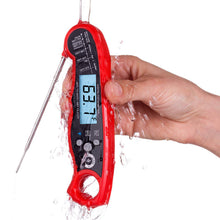 Load image into Gallery viewer, Heavy Duty Commercial Grade Meat Thermometer, Instant Read Thermometer Digital Cooking Thermometer with LCD Screen Reader, Best Waterproof Food Thermometer for Kitchen, Restaurants, Bar, Cooking, Steak, Deep Fry, Smoker, BBQ Grill and Soup (Red) Steak Thermometer Celsius Fahrenheit Buy Online 5 Stars Reviews Fast Ship...