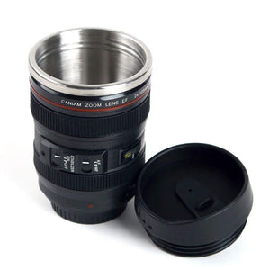 Camera Lens Stainless Steel Travel Coffee Mug & Cup & Thermos With Lid 13 oz-The H2O Water Bottles-The H2O™ Water Bottles - Buy Now Order For Sale Best Price Online Shop Purchase Review Amazon Walmart Best Buy Free Shipping