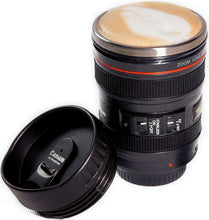 Load image into Gallery viewer, Camera Lens Stainless Steel Travel Coffee Mug &amp; Cup &amp; Thermos With Lid 13 oz-The H2O Water Bottles-The H2O™ Water Bottles - Buy Now Order For Sale Best Price Online Shop Purchase Review Amazon Walmart Best Buy Free Shipping