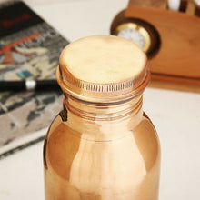 Load image into Gallery viewer, Handmade Pure Copper Thermos Travel Water Bottle | Ayurveda Copper Vessel | Hammered &amp; Smooth 34 oz-The H2O™ Water Bottles-The H2O™ Water Bottles - Buy Now Order For Sale Best Price Online Shop Purchase Review Amazon Walmart Best Buy Free Shipping