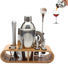 Load image into Gallery viewer, Heavy Duty 12-Piece Stainless Steel Bartender Kit | Bar Tool Set with Stylish Bamboo Stand | New-The H2O™ Water Bottles-The H2O™ Water Bottles - Buy Now Order For Sale Best Price Online Shop Purchase Review Amazon Walmart Best Buy Free Shipping