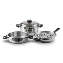 Load image into Gallery viewer, Heavy Duty Waterless Cookware Set, Steel Construction with Heat &amp; Cold Resistant Handles, 17-Pieces-The H2O™ Water Bottles-The H2O™ Water Bottles - Buy Now Order For Sale Best Price Online Shop Purchase Review Amazon Walmart Best Buy Free Shipping