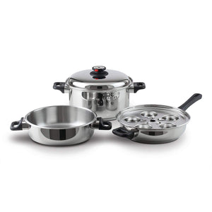 Heavy Duty Waterless Cookware Set, Steel Construction with Heat & Cold Resistant Handles, 17-Pieces-The H2O™ Water Bottles-The H2O™ Water Bottles - Buy Now Order For Sale Best Price Online Shop Purchase Review Amazon Walmart Best Buy Free Shipping