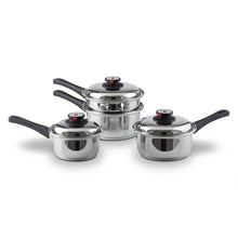 Load image into Gallery viewer, Heavy Duty Waterless Cookware Set, Steel Construction with Heat &amp; Cold Resistant Handles, 17-Pieces-The H2O™ Water Bottles-The H2O™ Water Bottles - Buy Now Order For Sale Best Price Online Shop Purchase Review Amazon Walmart Best Buy Free Shipping