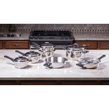 Load image into Gallery viewer, Heavy Duty Waterless Cookware Set, Steel Construction with Heat &amp; Cold Resistant Handles, 17-Pieces-The H2O™ Water Bottles-The H2O™ Water Bottles - Buy Now Order For Sale Best Price Online Shop Purchase Review Amazon Walmart Best Buy Free Shipping