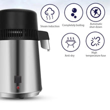 Load image into Gallery viewer, Premium Stainless Steel Home Water Filter &amp; Distiller &amp; Purifier Machine 4L with Glass Container-The H2O™ Water Bottles-The H2O™ Water Bottles - Buy Now Order For Sale Best Price Online Shop Purchase Review Amazon Walmart Best Buy Free Shipping
