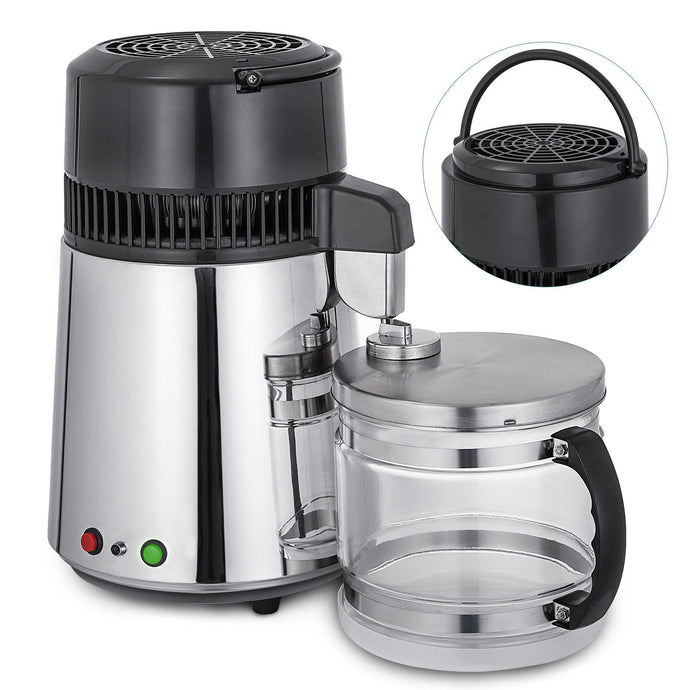 Premium Stainless Steel Home Water Filter & Distiller & Purifier Machine 4L with Glass Container-The H2O™ Water Bottles-The H2O™ Water Bottles - Buy Now Order For Sale Best Price Online Shop Purchase Review Amazon Walmart Best Buy Free Shipping