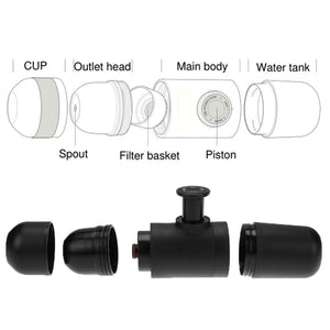 Best Portable Mini Espresso Machine, Compatible Ground Coffee, Small Pocket Size Travel Coffee Maker, Manually Operated from Piston Action On the Go Manual Machine Mini Coffee Americano Espresso Maker Handheld Pressure Machine Pressing Cup For Travel Outdoor Hiking Backpack Size | Wacaco Minespresso Minipresso Buy