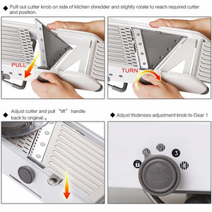 Professional Heavy Duty Vegetable Cutter & Mandoline Slicer with Adjustable Stainless Steel Blades-The H2O™ Water Bottles-The H2O™ Water Bottles - Buy Now Order For Sale Best Price Online Shop Purchase Review Amazon Walmart Best Buy Free Shipping