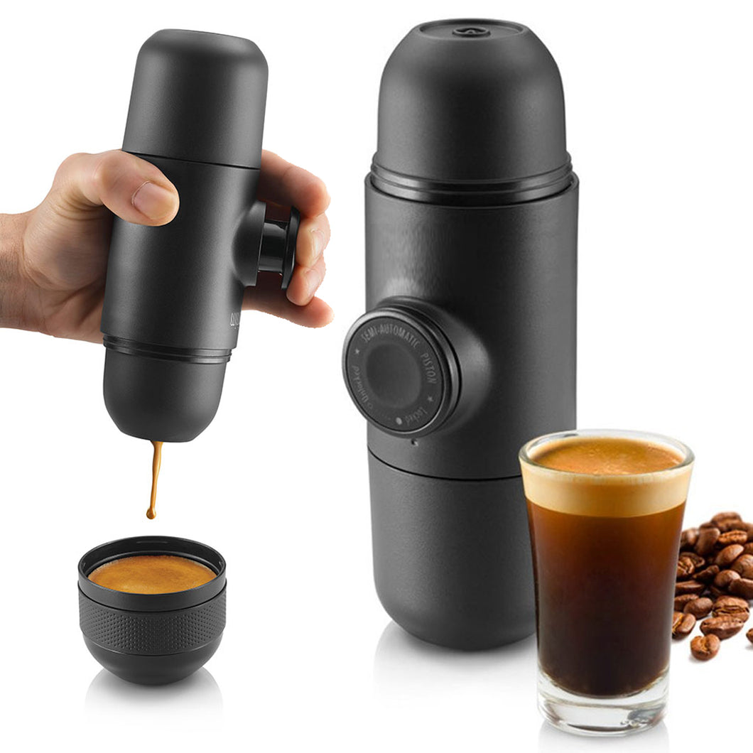 Best Portable Mini Espresso Machine, Compatible Ground Coffee, Small Pocket Size Travel Coffee Maker, Manually Operated from Piston Action On the Go Manual Machine Mini Coffee Americano Espresso Maker Handheld Pressure Machine Pressing Cup For Travel Outdoor Hiking Backpack Size | Wacaco Minespresso Minipresso Buy