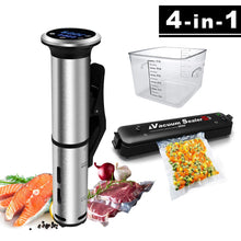 Load image into Gallery viewer, 1000W Pro Sous Vide Cooker Machine + Automatic Vacuum Sealer Machine + Sous Vide Cooking Container + 15 Sealer Bags | Professional Chef Series Stainless Steel Sous Vide Immersion Circulator Heater for Sale Best Price Reviews Order Online Free Shipping Walmart Costco Amazon Best Buy Ebay Target Anova