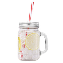 Load image into Gallery viewer, The H2O™ Country Series Glass Mason Jar Mug with Metal Lids and Straws, Set of 4, 15 oz-The H2O Water Bottles-The H2O™ Water Bottles - Buy Now Order For Sale Best Price Online Shop Purchase Review Amazon Walmart Best Buy Free Shipping
